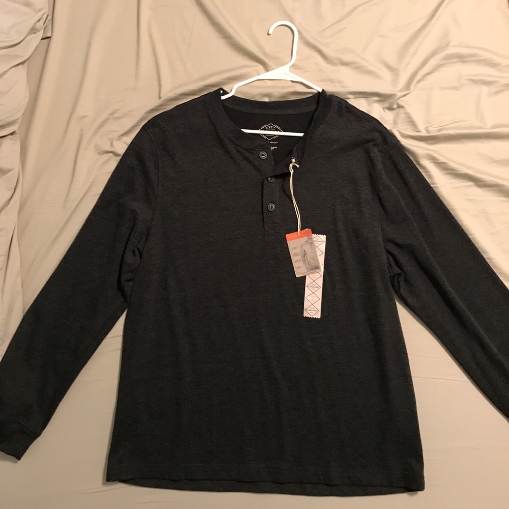 Graphite Henley tee
